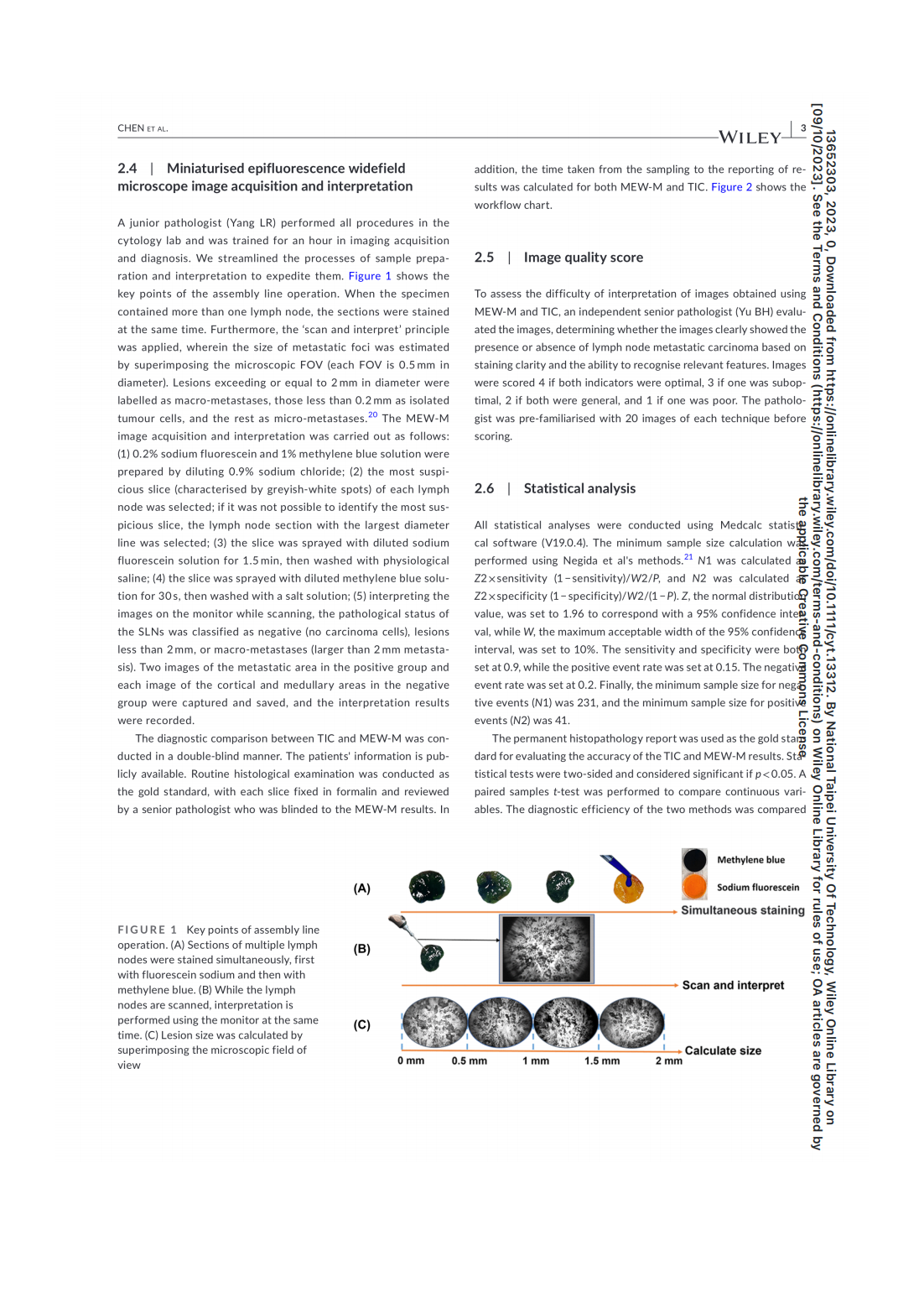 A prospective comparison of a modified miniaturised hand-held epifluorescence microscope and touch imprint cytologyfor evaluation of axillary sentinel lymph nodes intraoperativelyin breast cancer pati(图3)