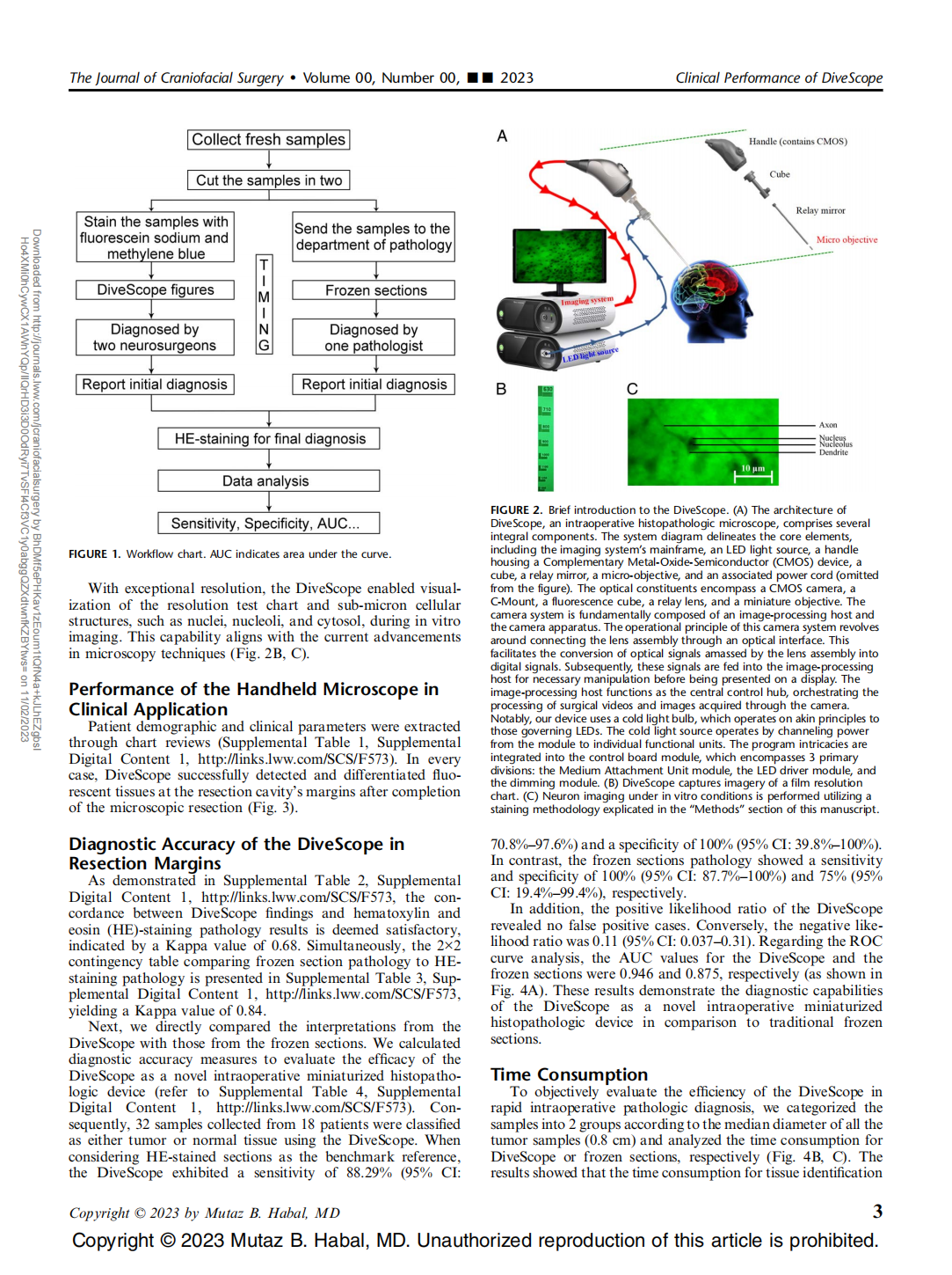 Application of a Novel Miniaturized Histopathologic Microscope for Ex Vivo Identifying Cerebral Glioma Margins Rapidly During Surgery: A Parallel Control Study(图3)