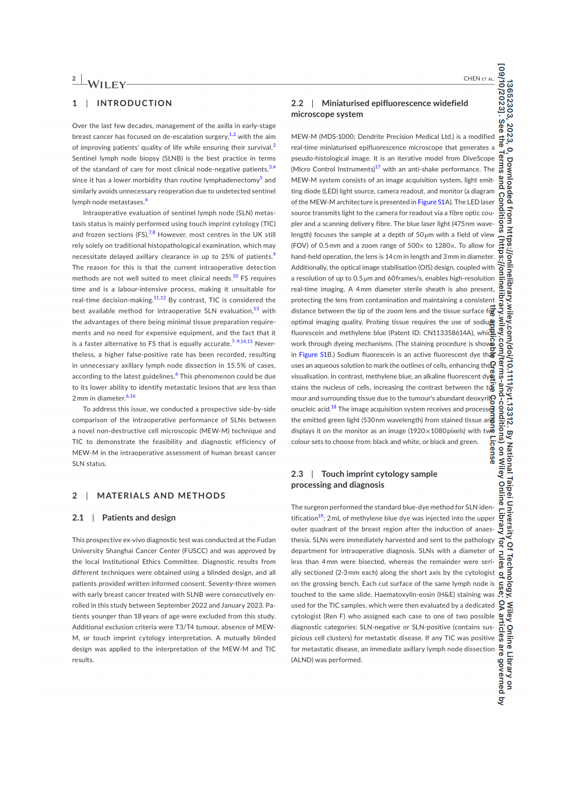 A prospective comparison of a modified miniaturised hand-held epifluorescence microscope and touch imprint cytologyfor evaluation of axillary sentinel lymph nodes intraoperativelyin breast cancer pati(图2)